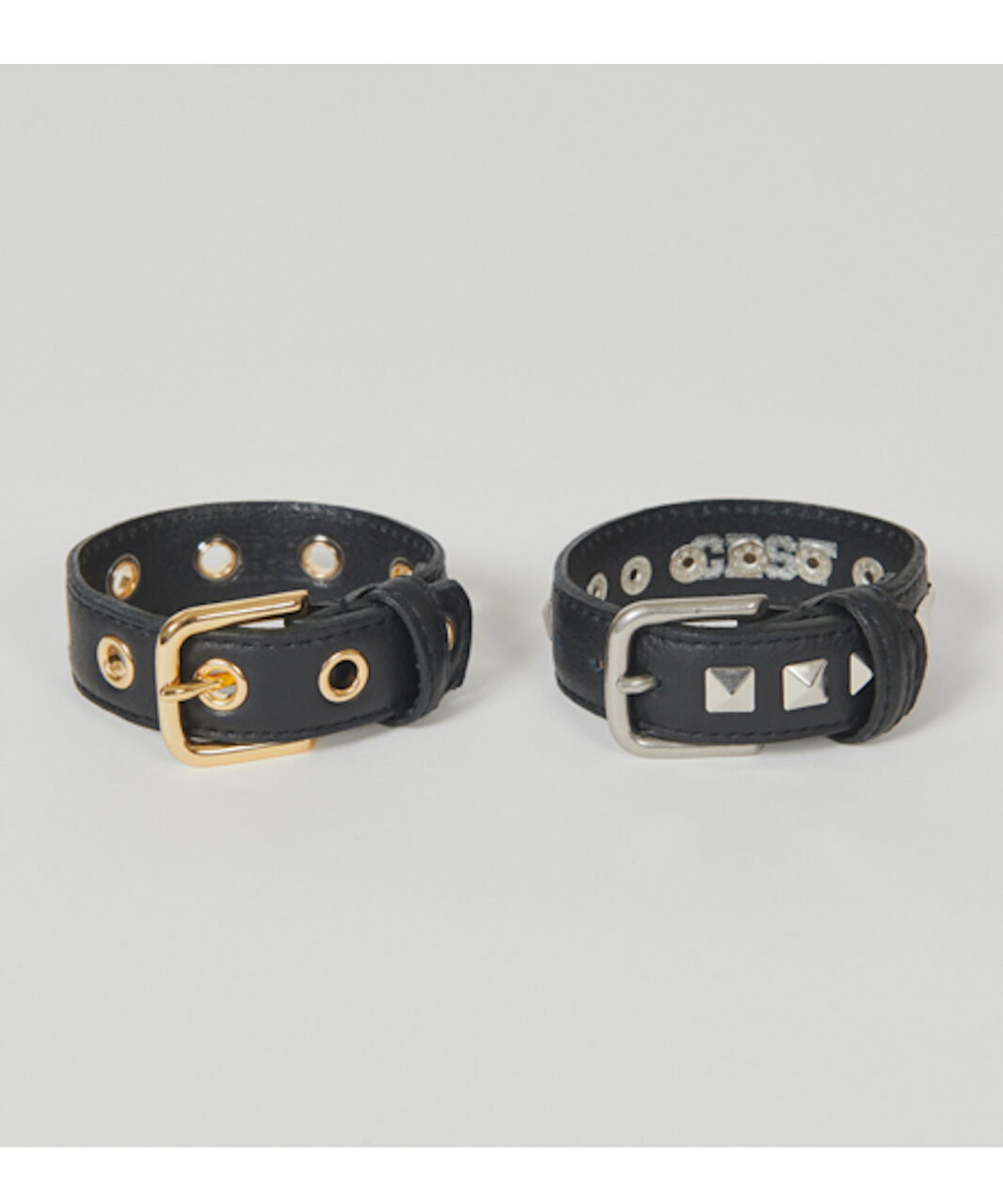 DIGAWEL × J.PRESS「CRST」 Black Leather Bracelet【