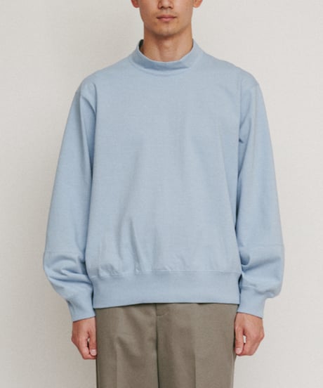 DIGAWEL Mock neck L/S T-shirt【BLUE GRAY】