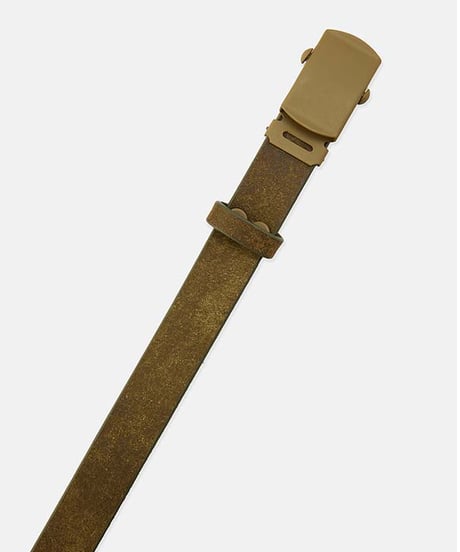 DIGAWEL Leather Slide Belt【OLIVE】