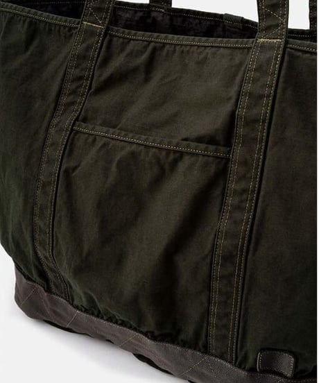 DIGAWEL  Garment Dye Vinyl Tote Bag (L)【OLIVE】