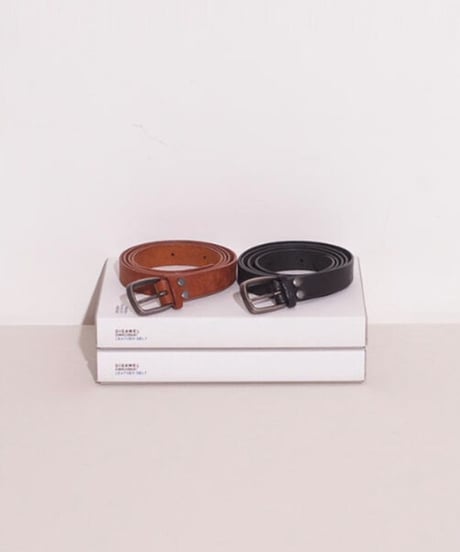 DIGAWEL  LEATHER BELT【BLACK】