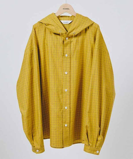 DIGAWEL  Hoodie Shirt ① check【MUSTARD】