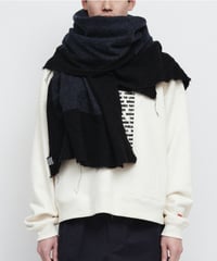 DIGAWEL Stole (fulling/milling)【BLACK/NAVY】