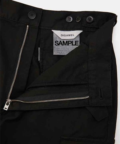 DIGAWEL Field cargo pants (garment dye)【BLACK】