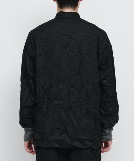 DIGAWEL Cuff rib shirt (crease finish)【C.GRAY】