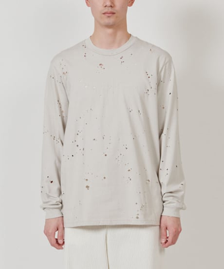 DIGAWEL  Damage L/S T-shirt【GREIGE】
