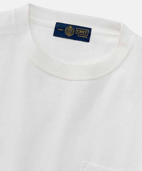 DIGAWEL × J.PRESS「CRST」CRST Pocket Long Sleeve Tshirts【WHITE】