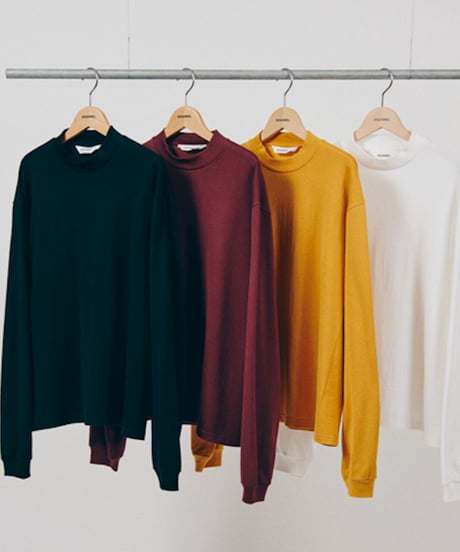 DIGAWEL  Mock neck L/S T-shirt【WHITE】