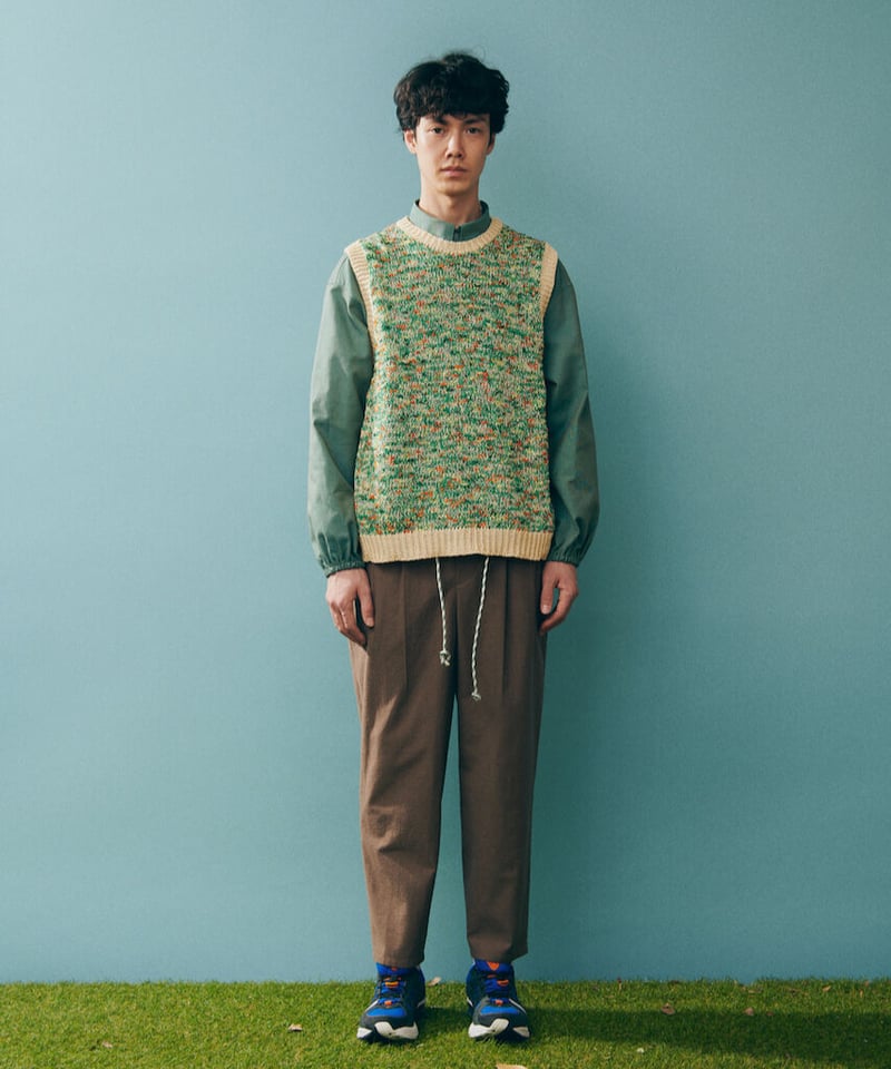DIGAWEL 2 Tuck Tapered Pants【BROWN】 | welles