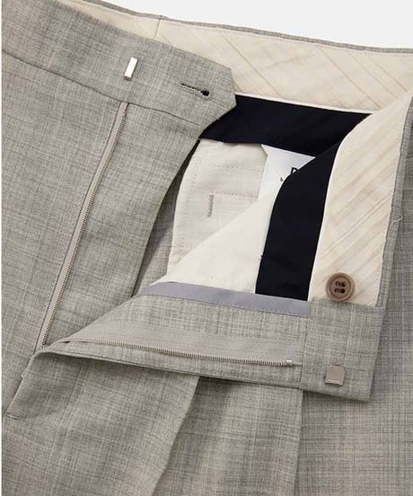 DIGAWEL 2Tuck tapered hem rib pants【GRAY】