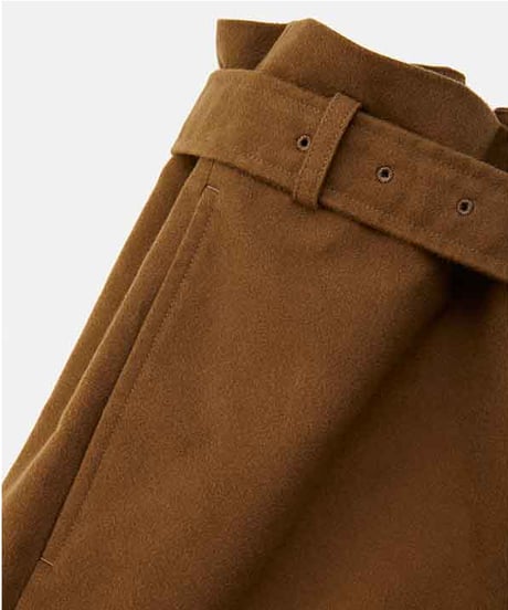 DIGAWEL Belt pants ① moleskin【KHAKI】
