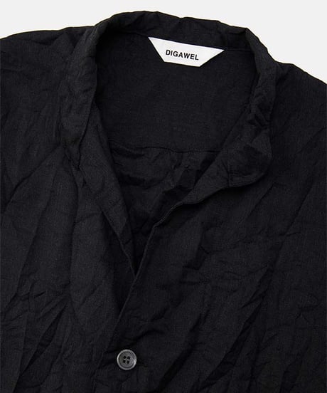 DIGAWEL Cuff rib shirt (crease finish)【C.GRAY】