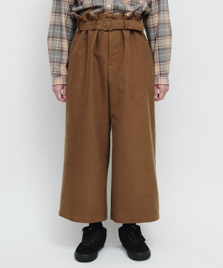 DIGAWEL Belt pants ① moleskin【KHAKI】