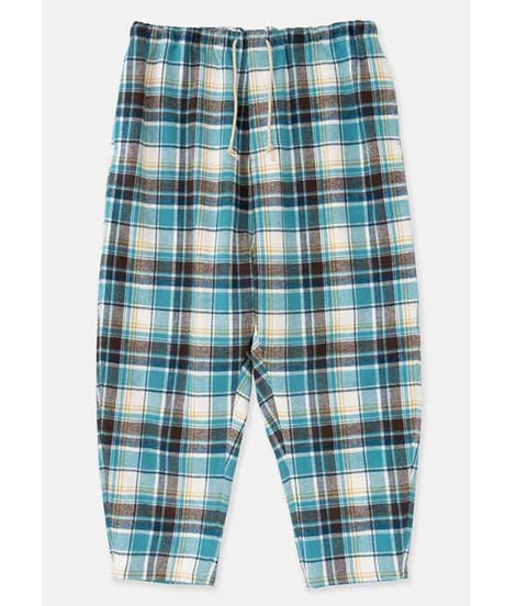 DIGAWEL  Sarrouel Pants① check【TURQUOISE BLUE】