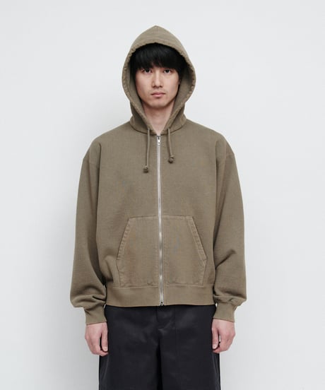 DIGAWEL Zip up hoodie (fade)【FADE KHAKI】