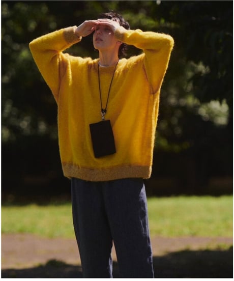 DIGAWEL Print Mohair Sweater【YELLOW】