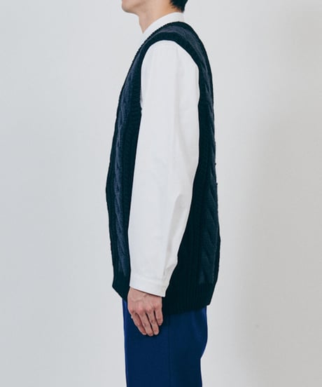 DIGAWEL  Cable Stitch Vest【BLACK】