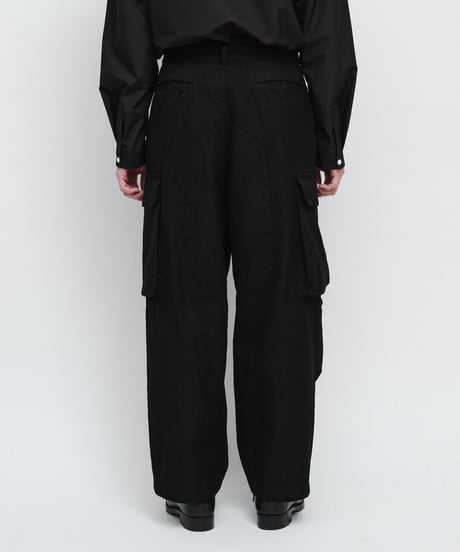 DIGAWEL Field cargo pants (garment dye)【BLACK】