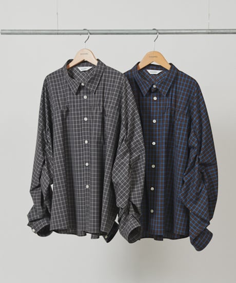DIGAWEL  Puckering Shirt【GRAY CHECK】