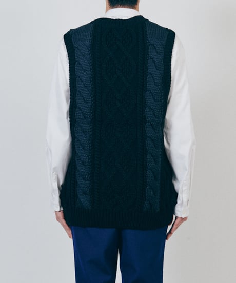 DIGAWEL  Cable Stitch Vest【BLACK】
