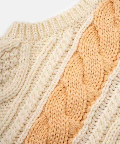 DIGAWEL  Cable Stitch Vest【WHITE】
