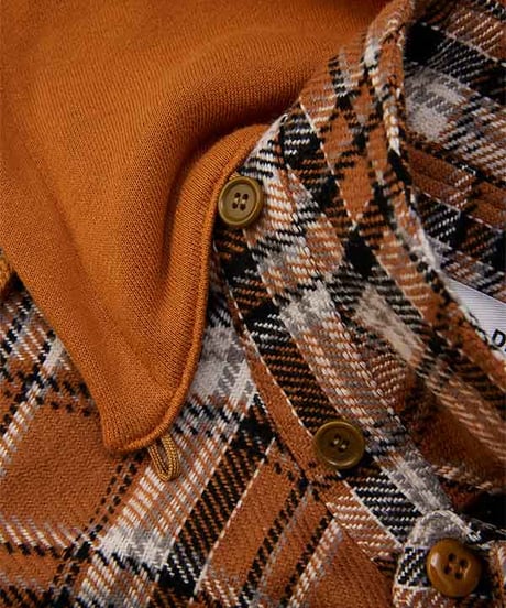 DIGAWEL Hoodie shirt【L.BROWN×BK】