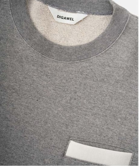 DIGAWEL  Welt Pocket Sweatshrit【GRAY】