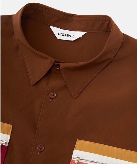 DIGAWEL  Oversized S/S Shirt【BROWN】