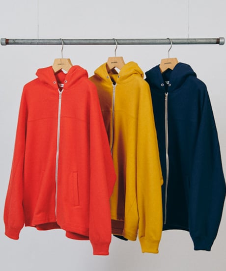 DIGAWEL  Dolman Sleeve zip Hoodie【MASTARD】
