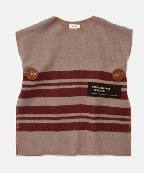 DIGAWEL  Horse Blanket Vest【GRAY/BURGUNDY】