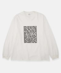 DIGAWEL Statement L/S T-shirt【WHITE】