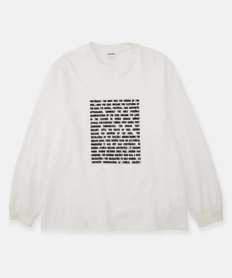 DIGAWEL Statement L/S T-shirt【WHITE】