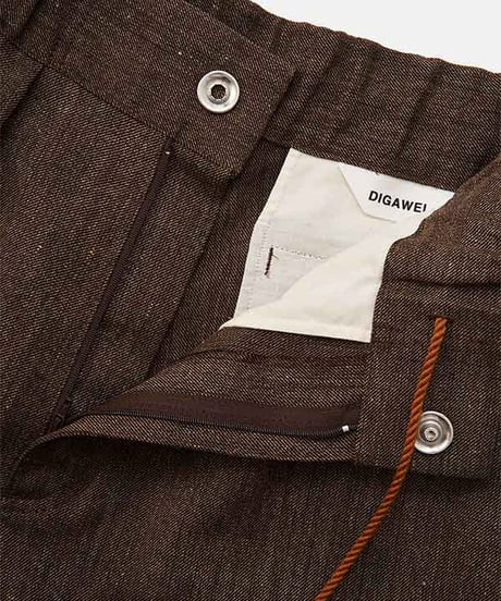 DIGAWEL  Ring dot button Pants【BROWN】