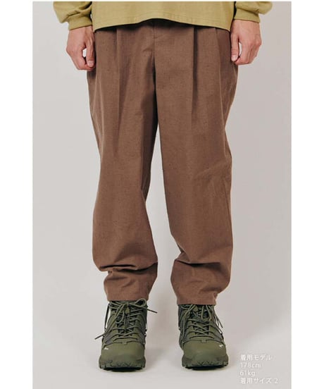 DIGAWEL  2 Tuck Tapered Pants【BROWN】
