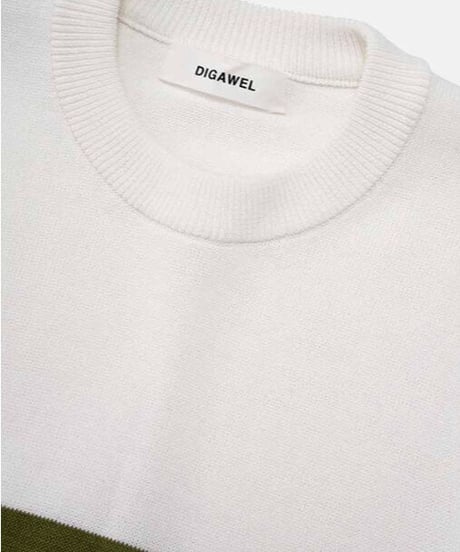 DIGAWEL  Border Sweater【GREEN】