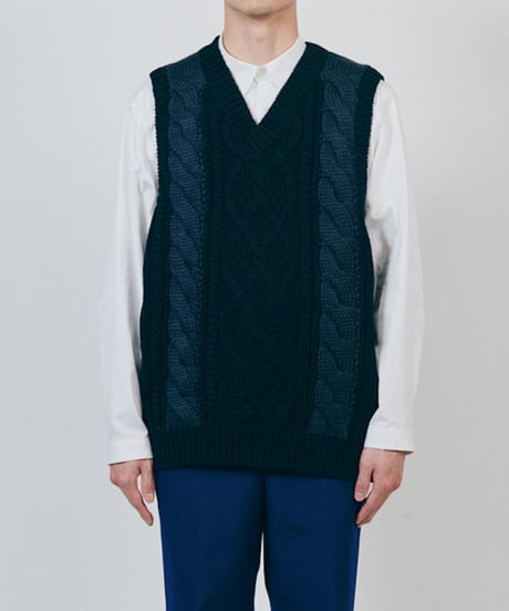DIGAWEL  Cable Stitch Vest【BLACK】