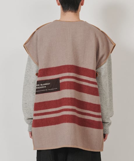 DIGAWEL  Horse Blanket Vest【GRAY/BURGUNDY】