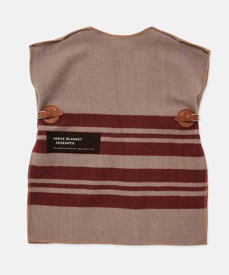 DIGAWEL  Horse Blanket Vest【GRAY/BURGUNDY】