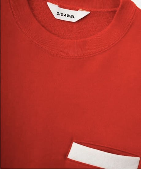 DIGAWEL  Welt Pocket Sweatshrit【ORANGE】
