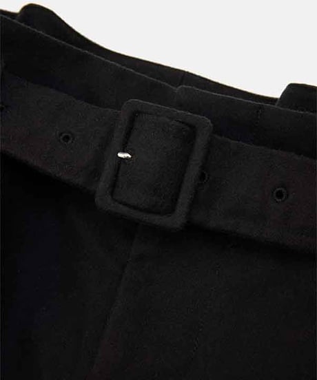 DIGAWEL Belt pants ① moleskin【BLACK】