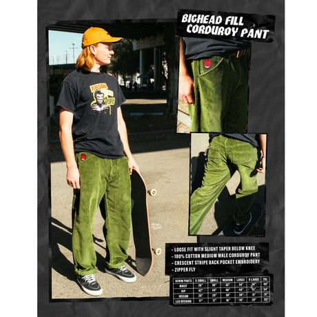 SPITFIRE BIGHEAD FILL CORDUROY PANT