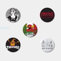 THRASHER x TOY MACHINE BUTTON