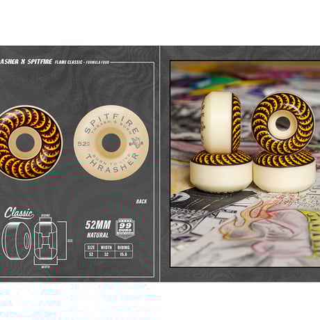 SPITFIRE x THRASHER FORMULA FOUR FLAME CLASSIC WHEEL CLASSIC
