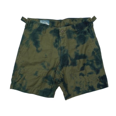 GOLD SCHOOL MILITARY SHORTS GREEN TIEDYE