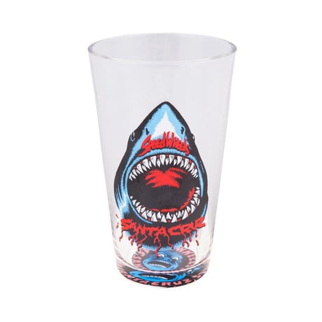 SANTA CRUZ SPEED WHEELS SHARK PINT GLASS