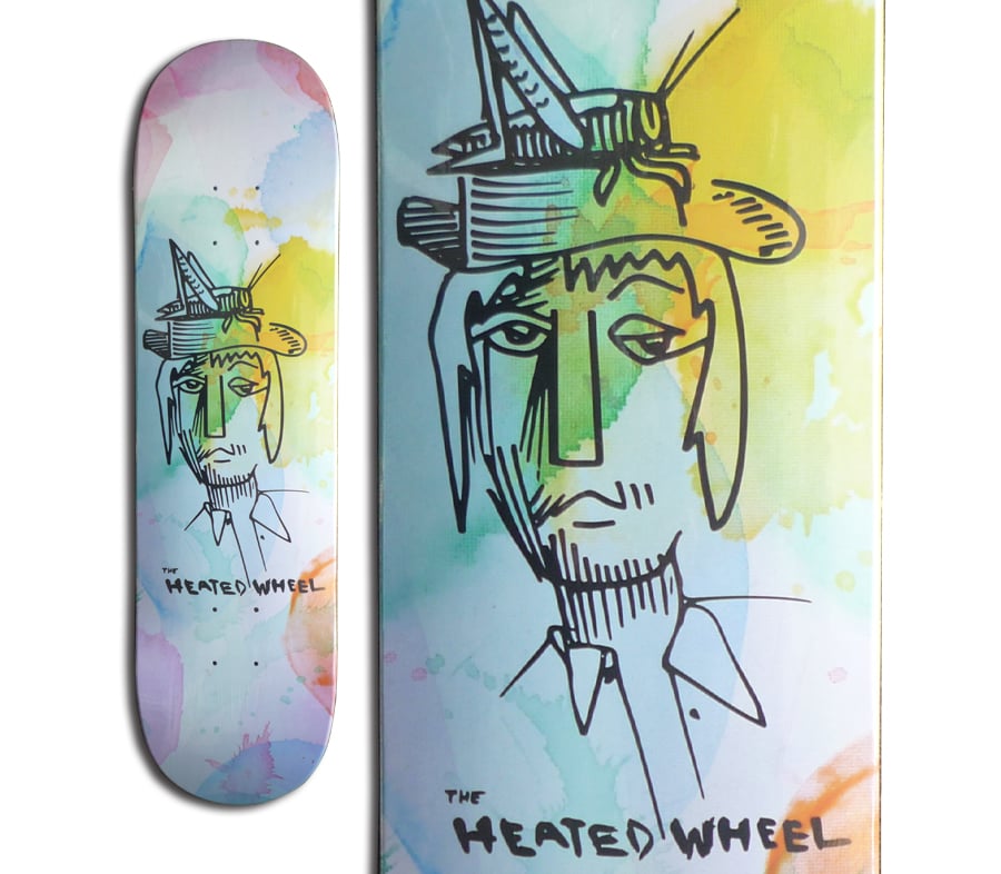 ☆新品HEATED WHEEL スケートボードデッキ 8.75 THE HEATED WHEEL BY NEIL BLENDER 【POLARIZER - CART JAMMER