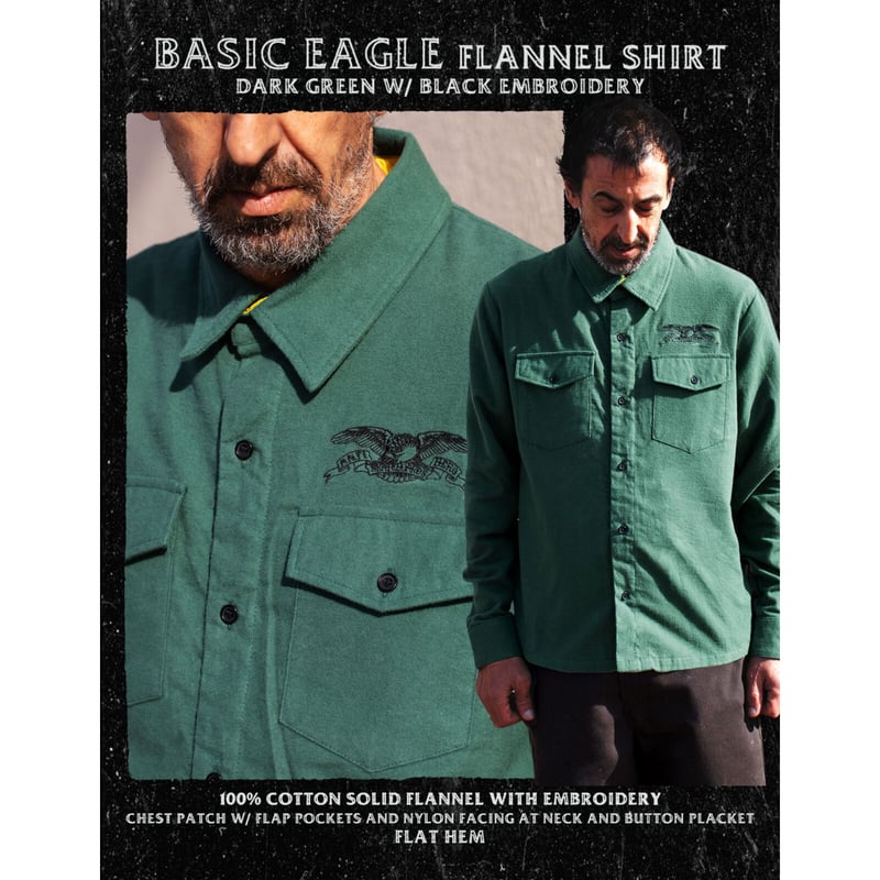 ANTI HERO BASIC EAGLE FLANNEL SHIRT | HESHDAWGZ