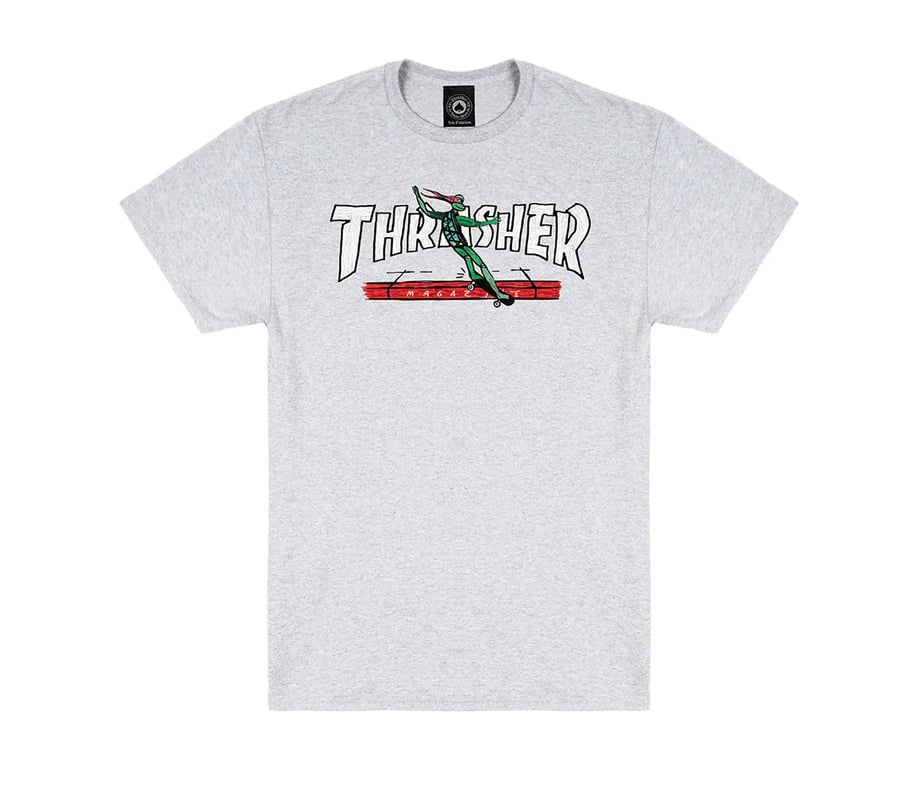 THRASHER RED CURB TEE | HESHDAWGZ