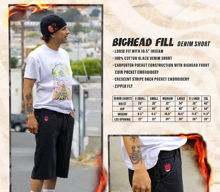 スピットファイア デニムショーツ　M SPITFIRE BIGHEAD FILL DENIM SHORT | HESHDAWGZ
