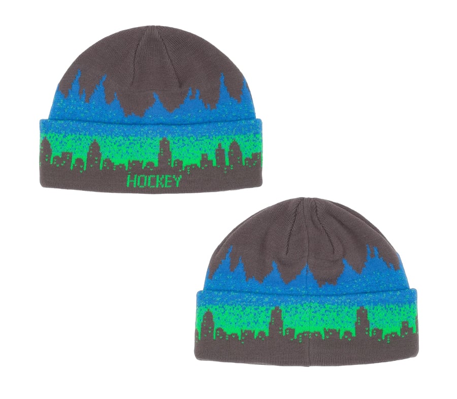 帽子 HOCKEY LIGHTS OUT Beanie HOCKEY LIGHTS OUT BEANIE / BLACK x FIRE (ホッキー ビーニー